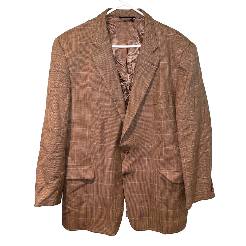 Burberry Aquascutum Tweed Houndstooh Wool Blazer RARE Sz. 44R